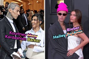 Kourtney Kardashian became Kourtney Barker, and Hailey Baldwin became Hailey Bieber