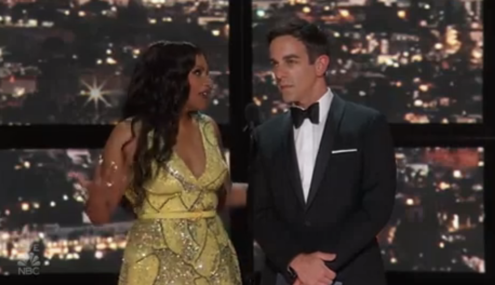 Mindy Kaling And BJ Novak Joke At 2022 Emmys - 54