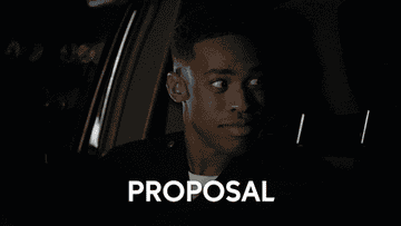 Man saying, &quot;Proposal&quot;