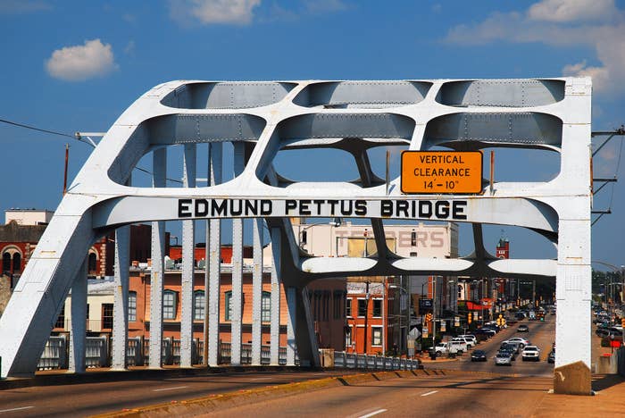 the Edmund Pettus Bridge