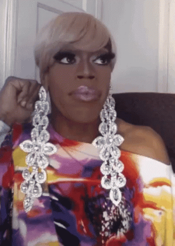 Gif of drag queen Jasmin Masters saying &quot;Just as I thought...trash&quot;