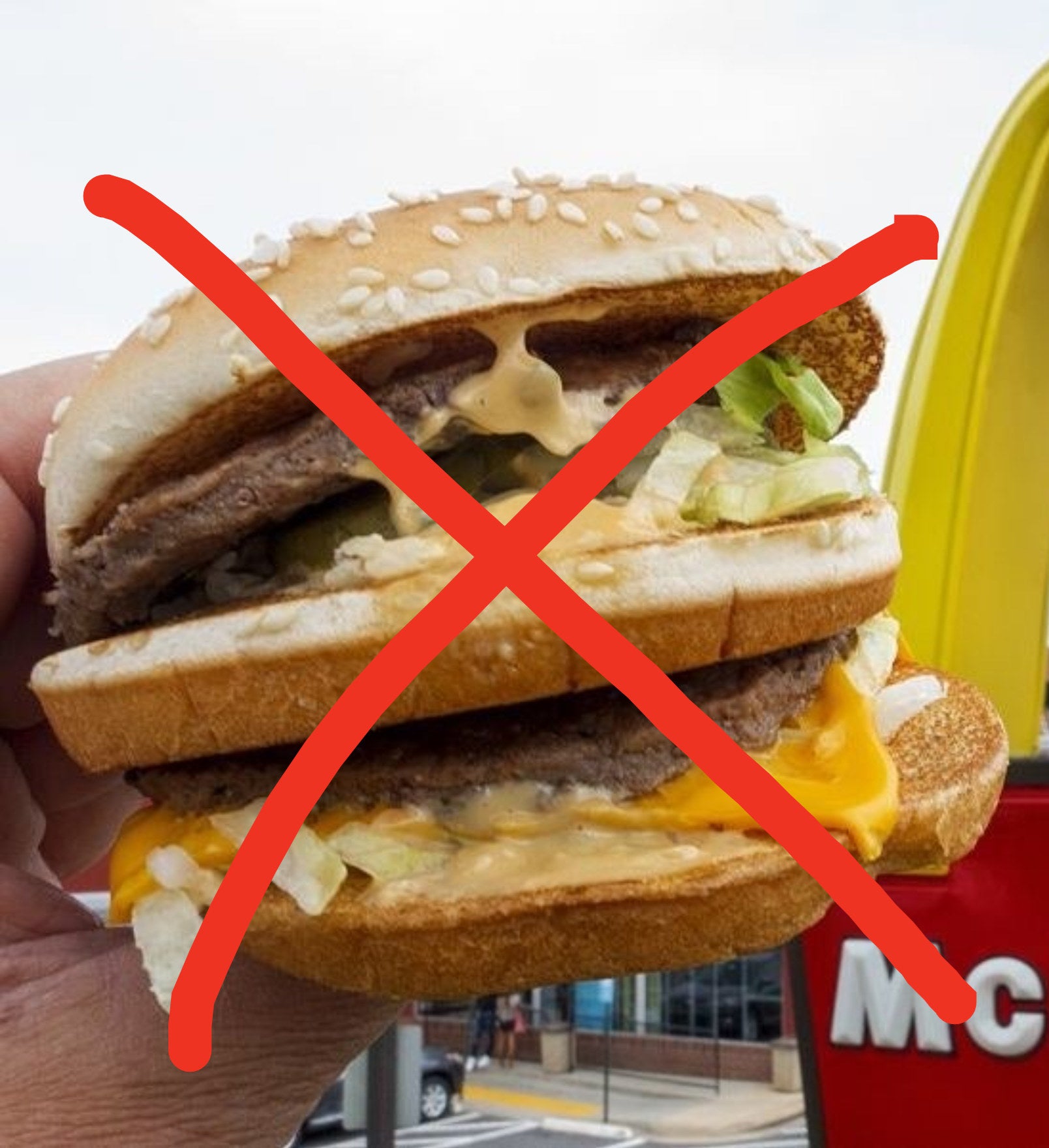 crossed out big mac