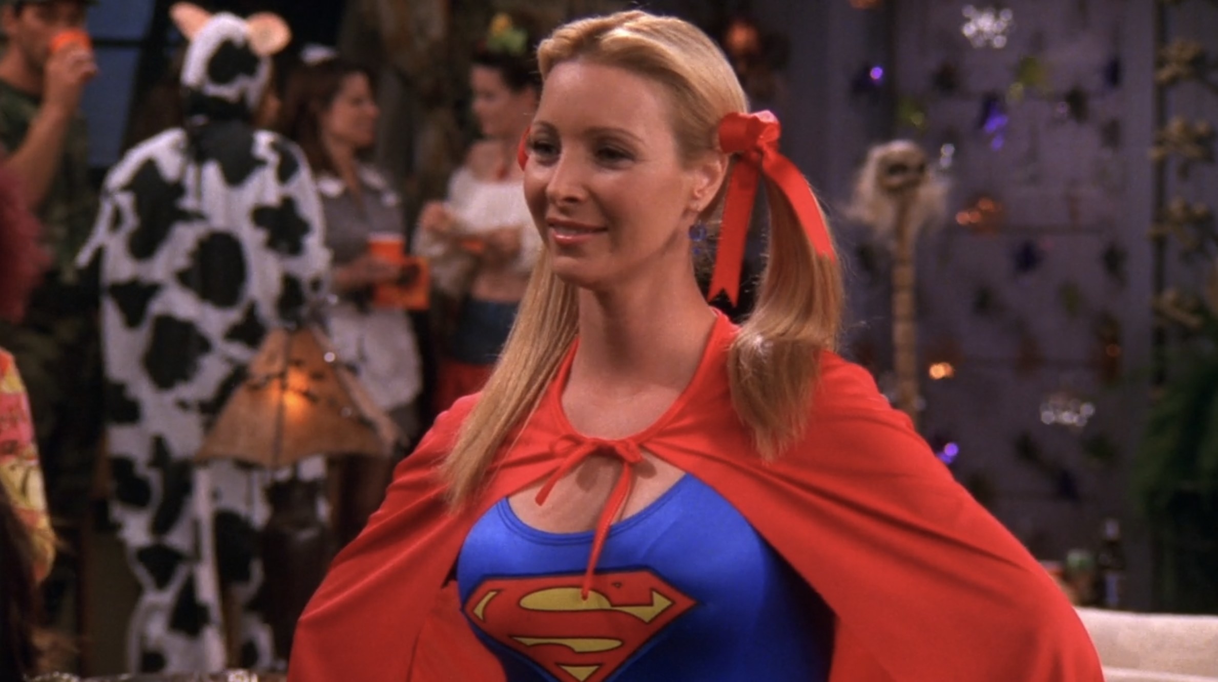 phoebe as supergirl in friends