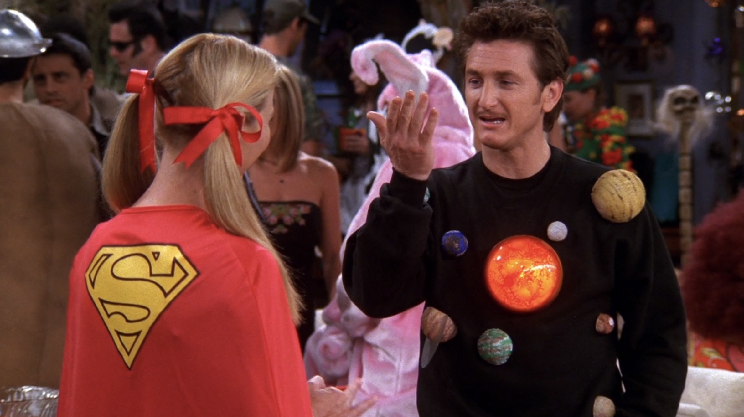 eric dressed as the solar system on friends