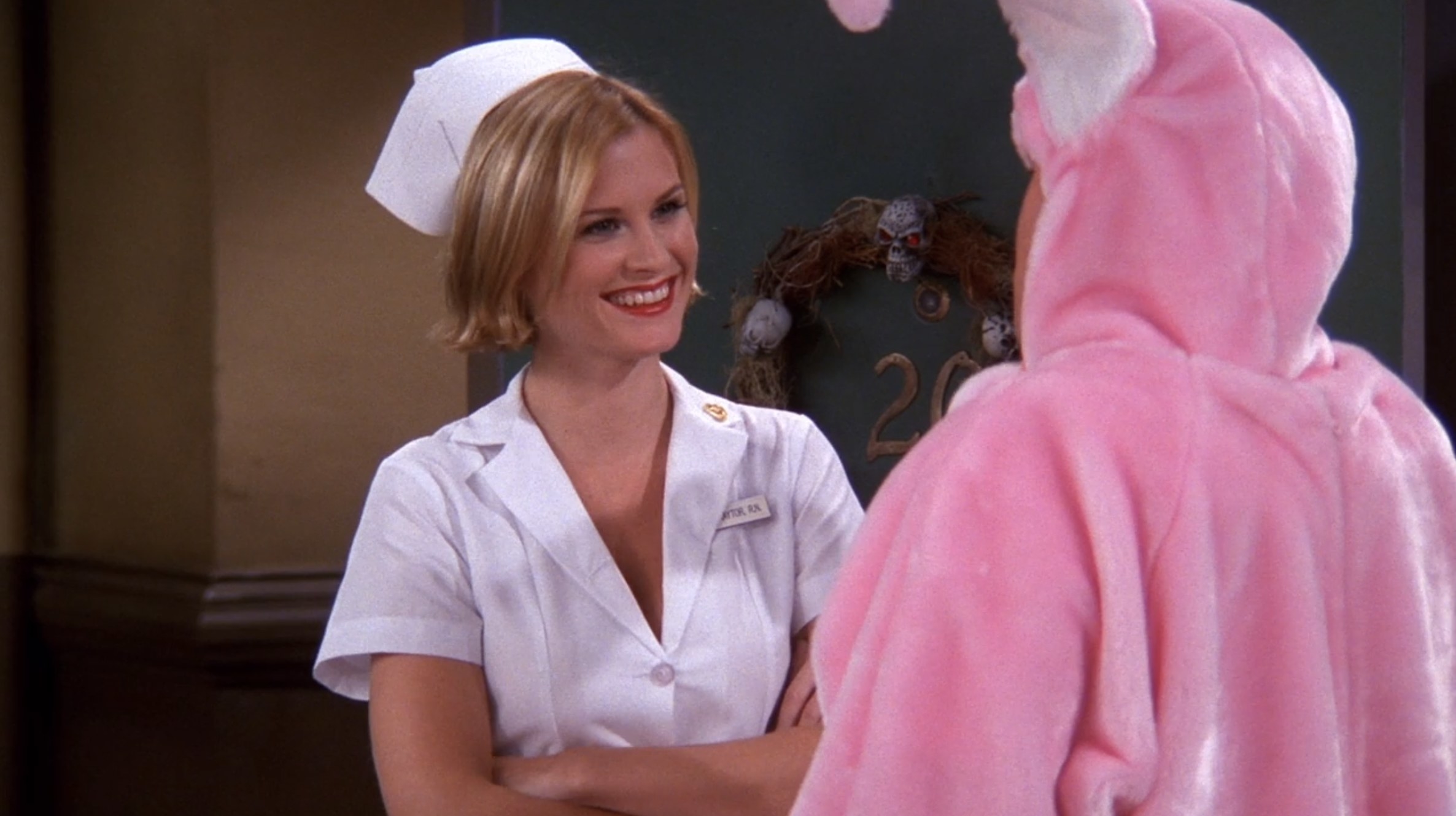 mona dressed as a nurse in friends