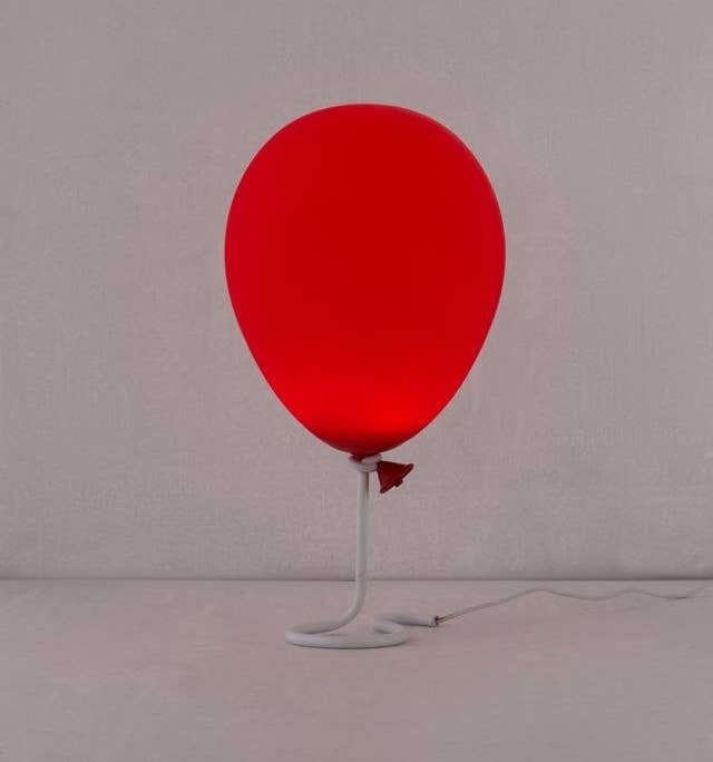 a balloon lamp in a white room