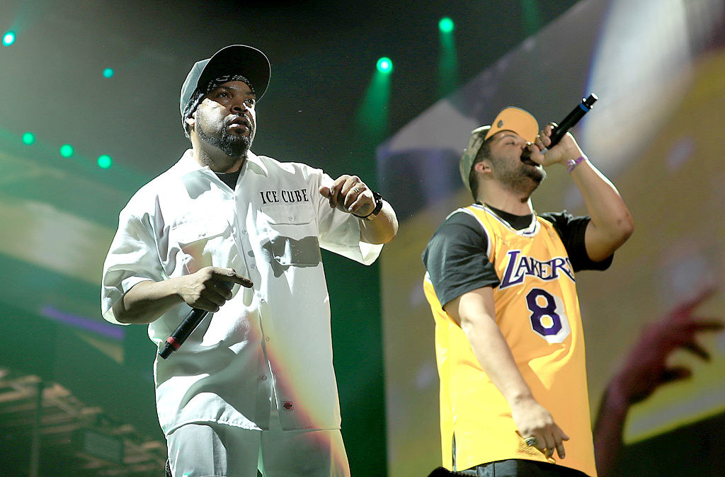 O&#x27;Shea and Ice Cube on stage