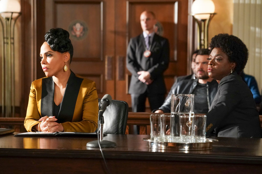 Vann in the courtroom during a scene