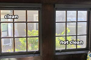 review of window being cleaned