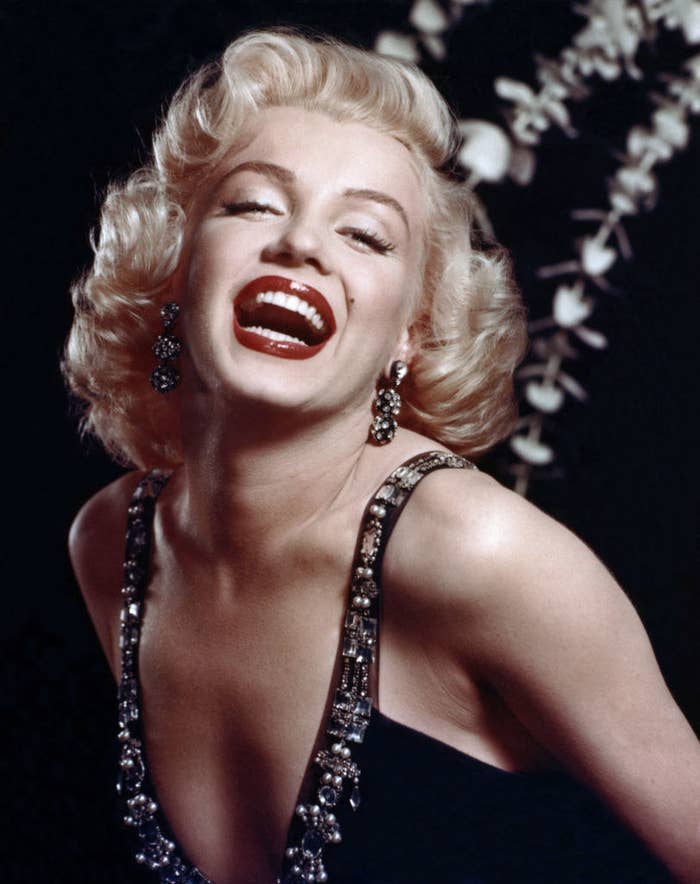 close up of marilyn smiling