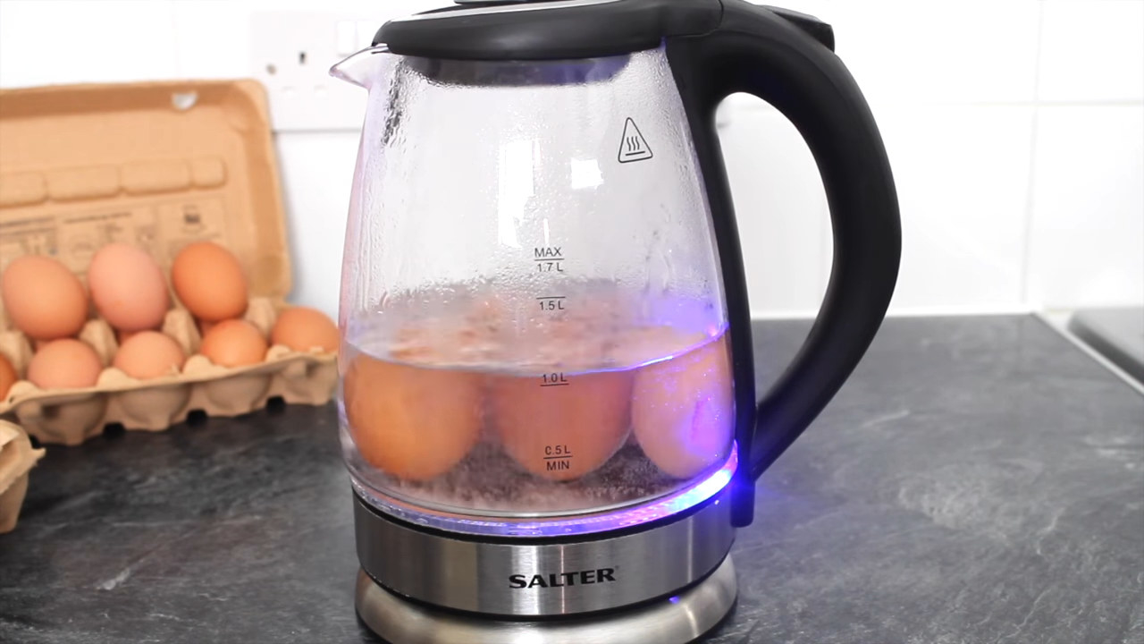 eggs in an electric kettle