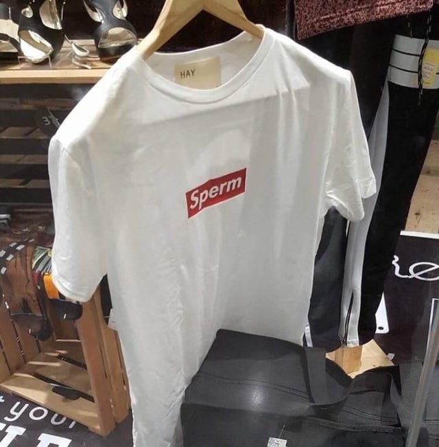 a shirt that says &quot;Sperm&quot;
