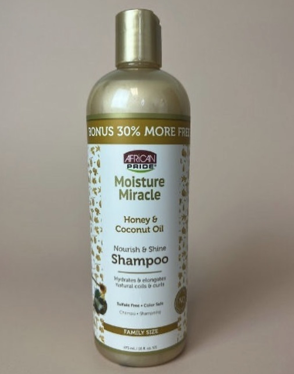 A bottle of moisturizing shampoo
