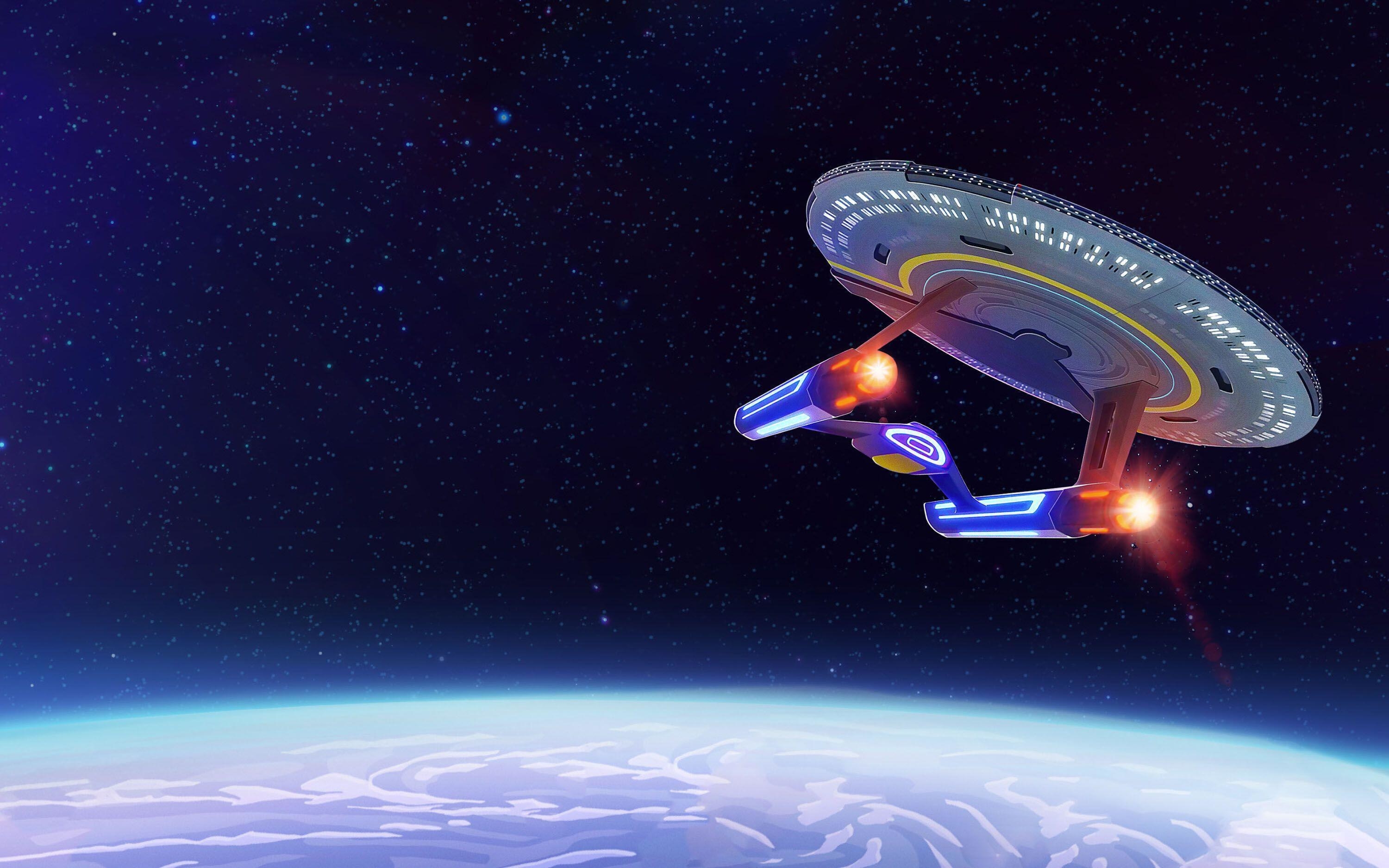 The Cerritos soars above a planet in &quot;Star Trek: Lower Decks&quot;