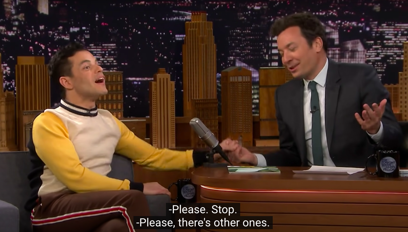 Rami touching Jimmy&#x27;s hand with caption, &quot;Please, stop, please, there&#x27;s other ones&quot;