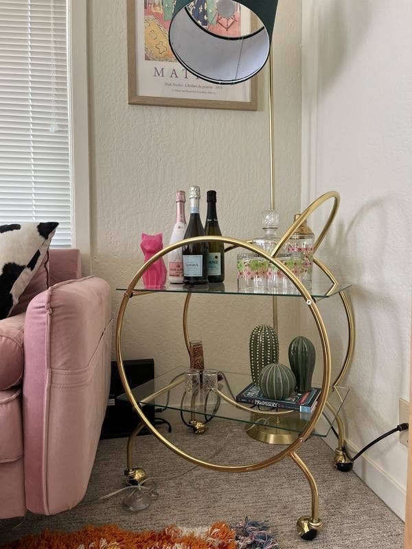 The bar cart in a living room
