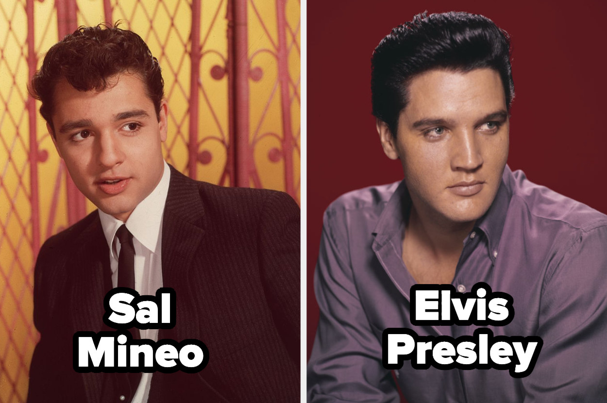 Side-by-side of Sal Mineo and Elvis Presley