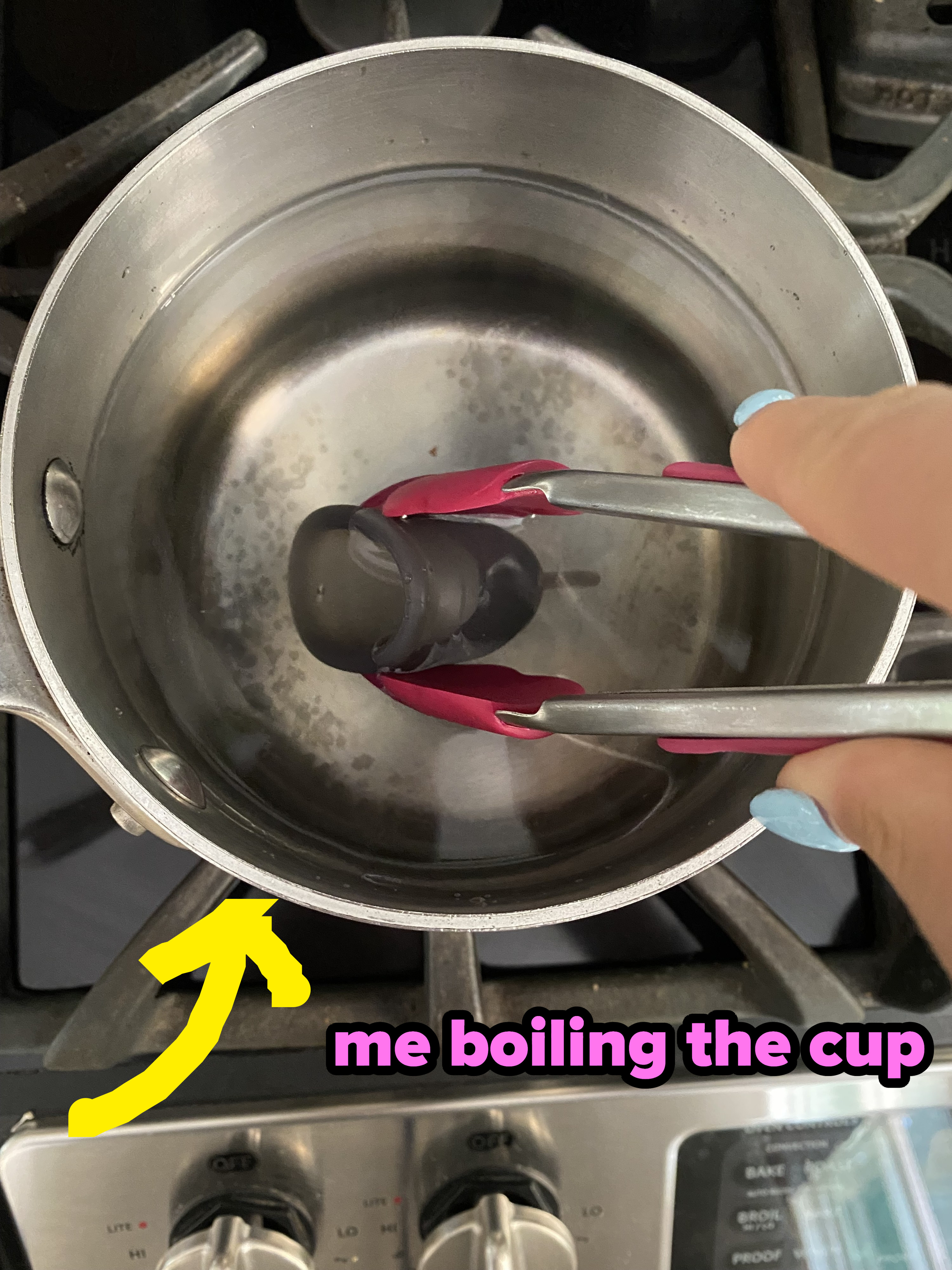 the author boiling the cup