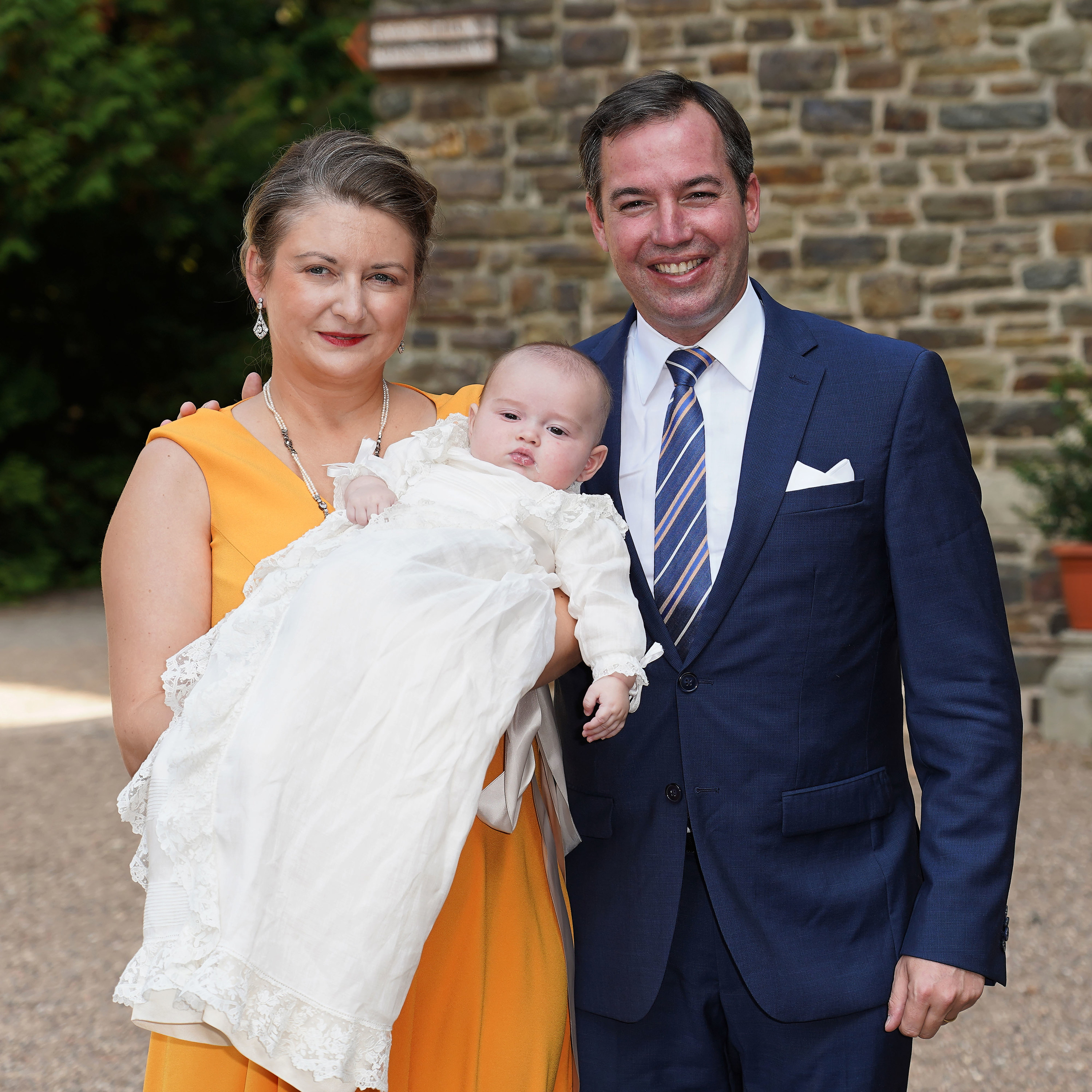 the heir with his wife and baby