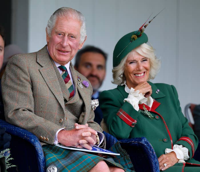 King Charles III and wife Camilla at an event