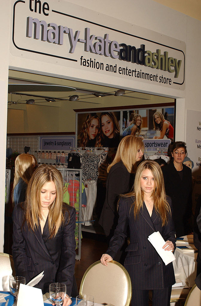 Mary-Kate and Ashley at their store