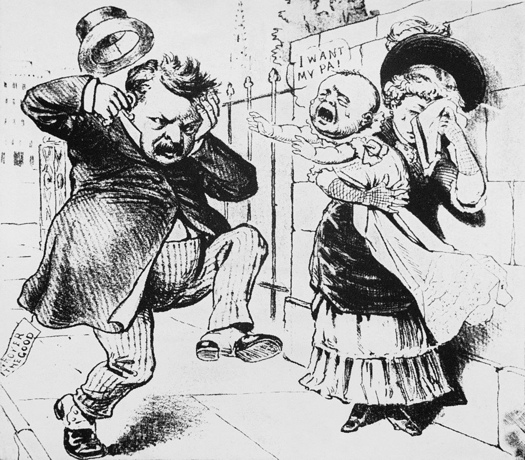 A political cartoon of Cleveland and Halpin