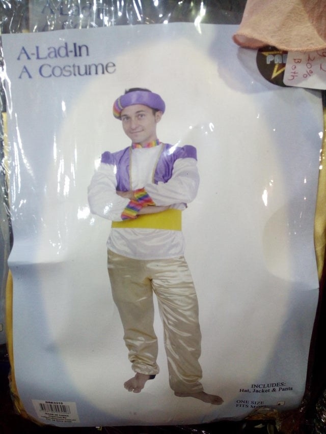 A-Lad-In a Costume that looks like Aladdin