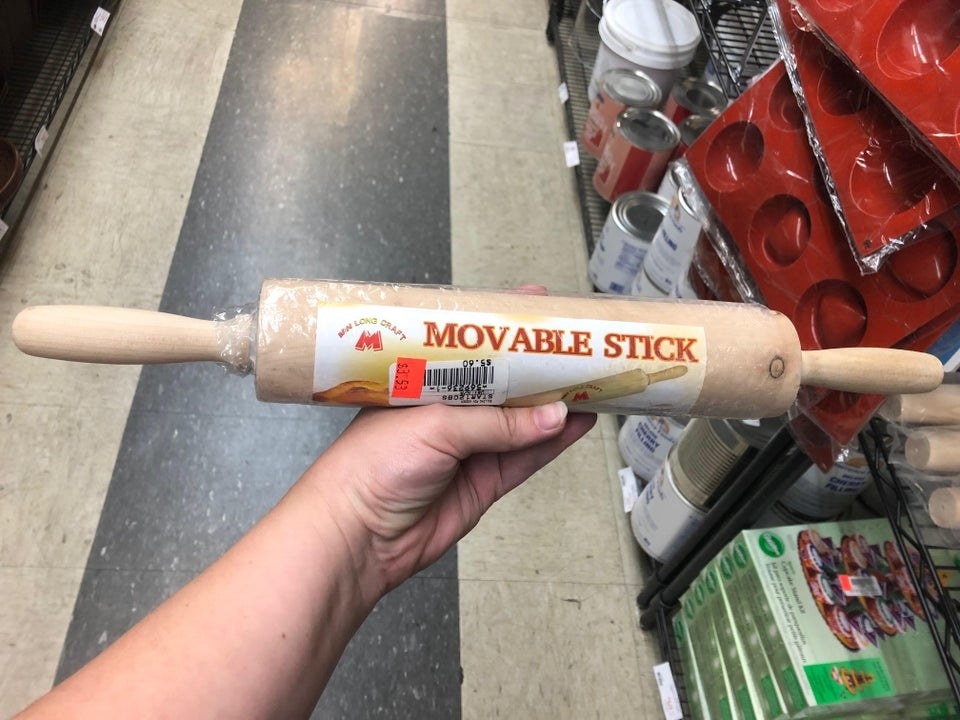 rolling pin labeled movable stick