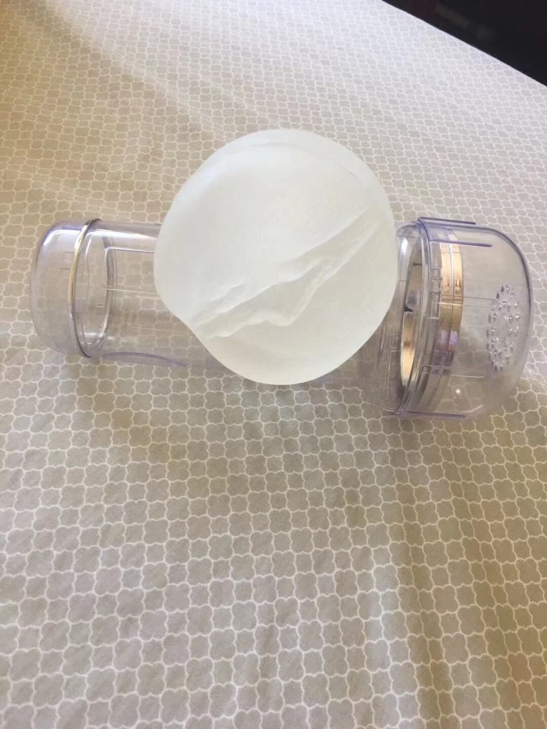Transparent realistic stroker with clear case