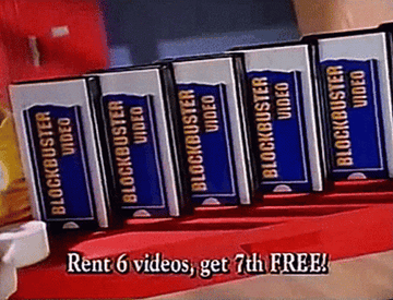 Rent 6 videos, get 7th FREE!