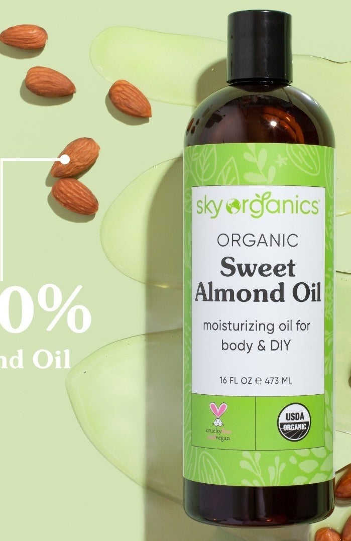 The sweet almond oil