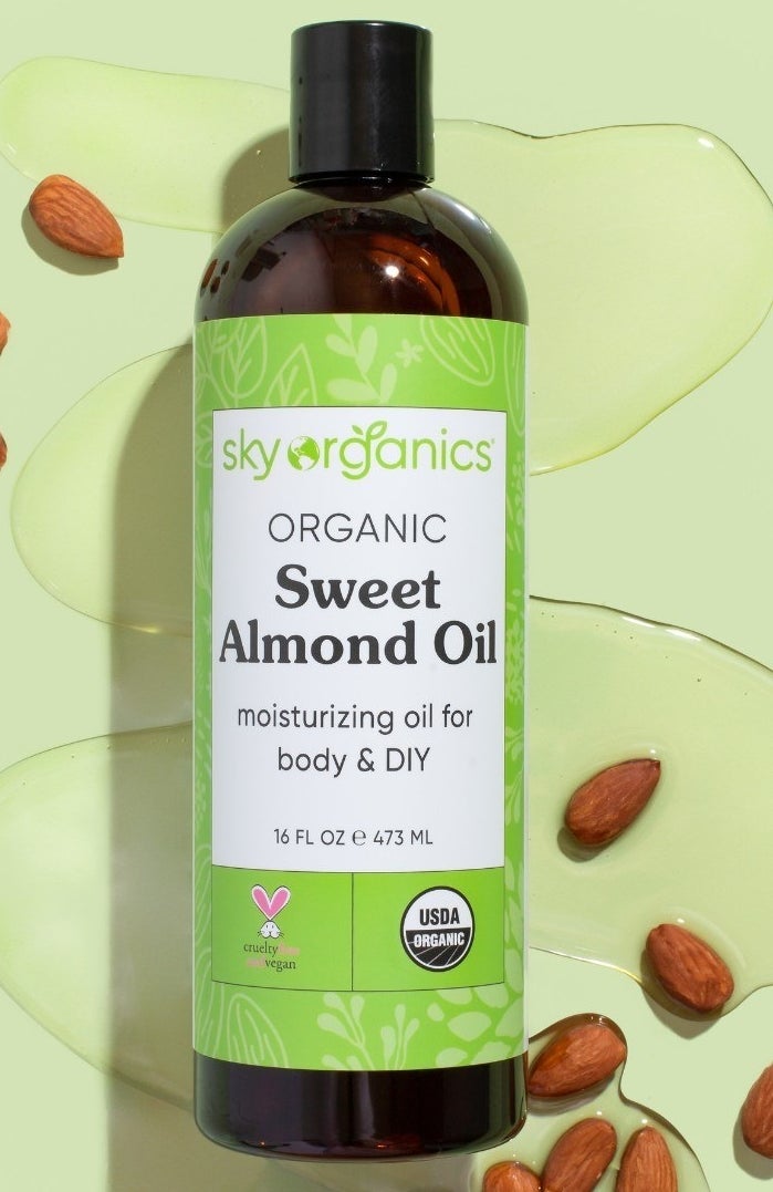 The sweet almond oil