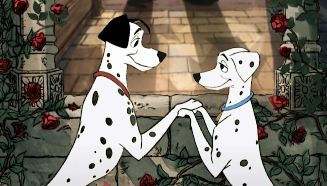 two dalmations tying the knot
