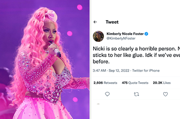 Nicki Minaj and a tweet from Kimberly Nicole Foster