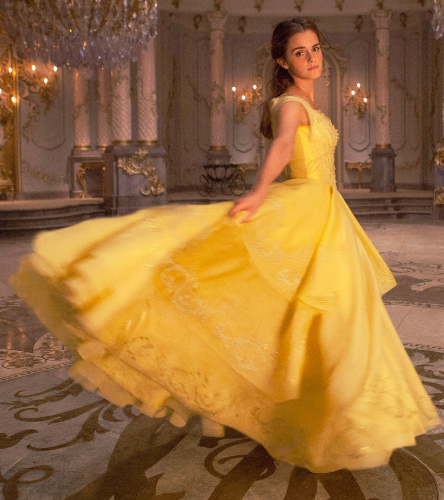 emma dancing in a gown