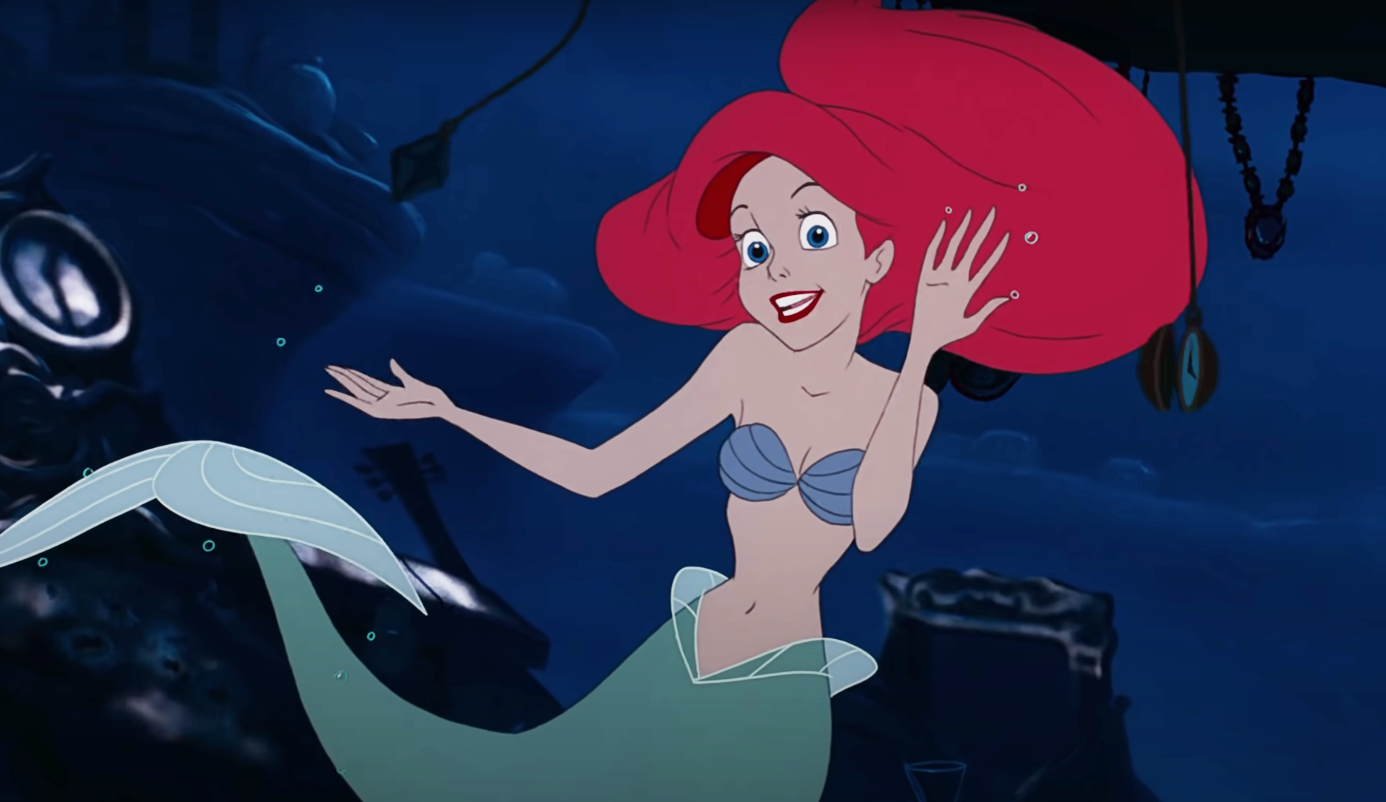 Ariel swimming