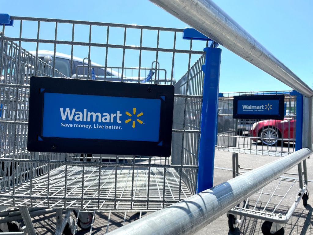 A Walmart cart