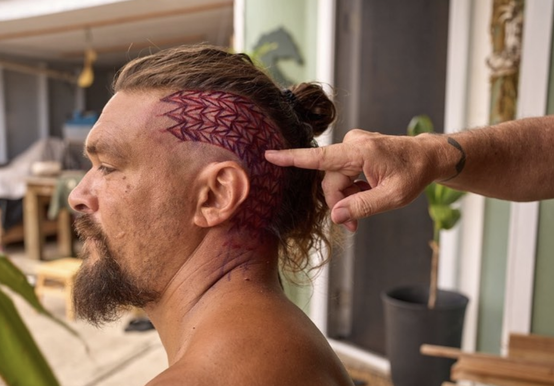 Jason Momoas Head Tattoo Is Polynesian Pride