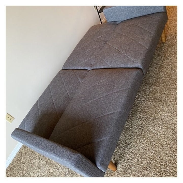the couch, folded down