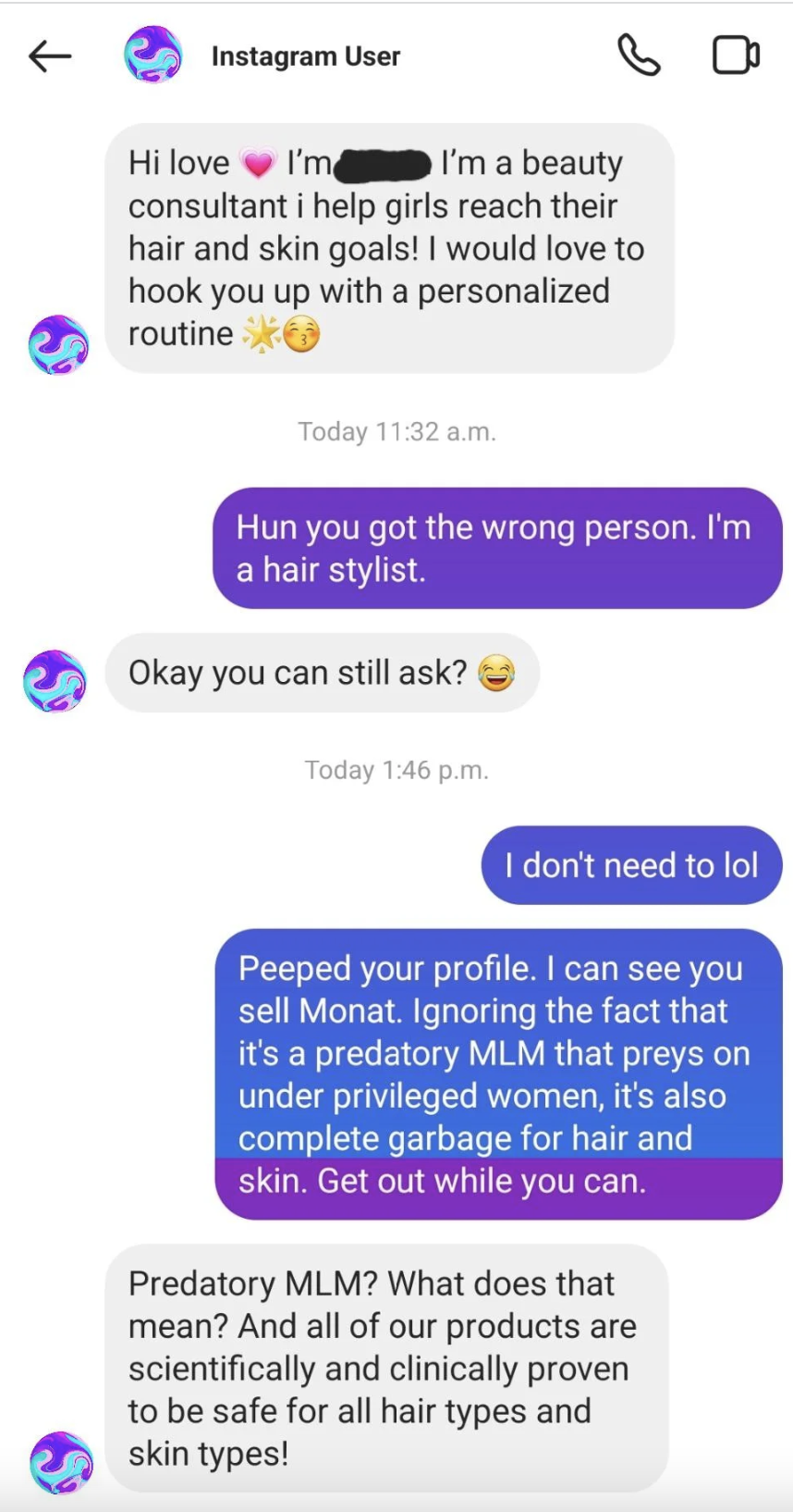 16 Screenshots Of MLM Babes Getting Called Out - 79