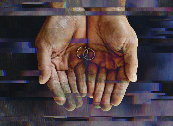 rings in a person&#x27;s hands