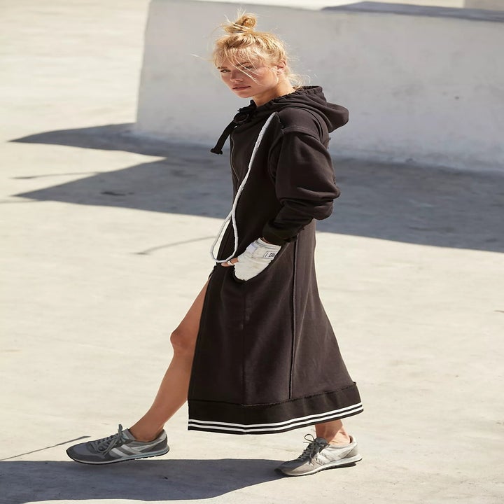 model wearing the maxi sweat