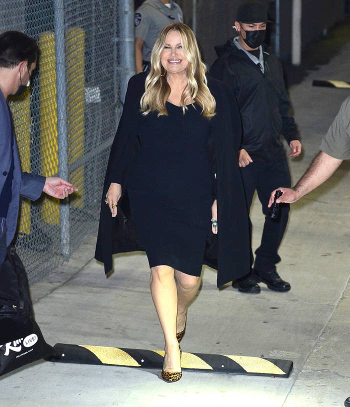 Jennifer walking and smiling