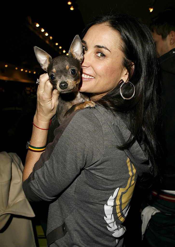 Demi Moore and her dog