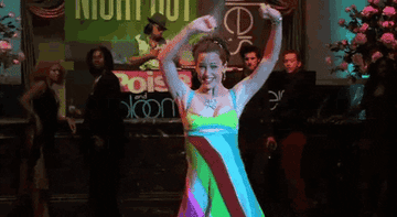 Jennifer Garner wearing the rainbow-colored dress