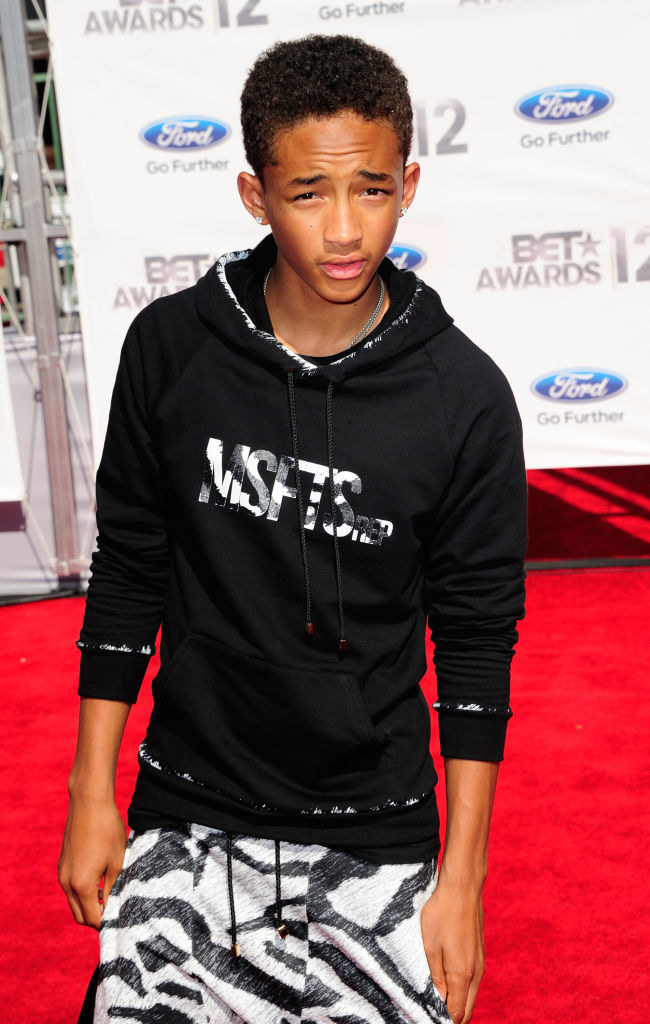 Jaden in a jacket on the red carpet