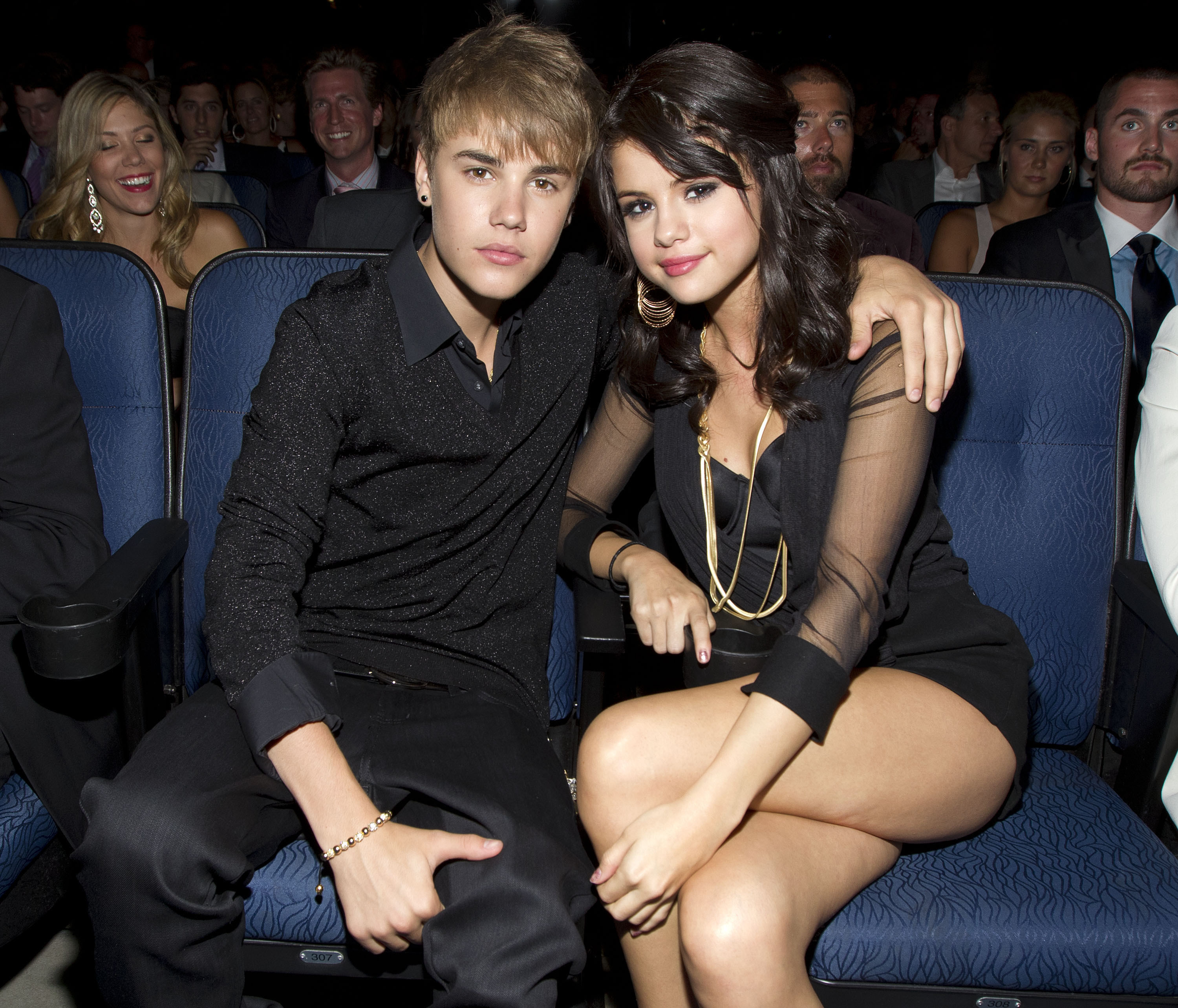 Justin Bieber and Selena Gomez pose for a photo at the  ESPY Awards on July 13, 2011