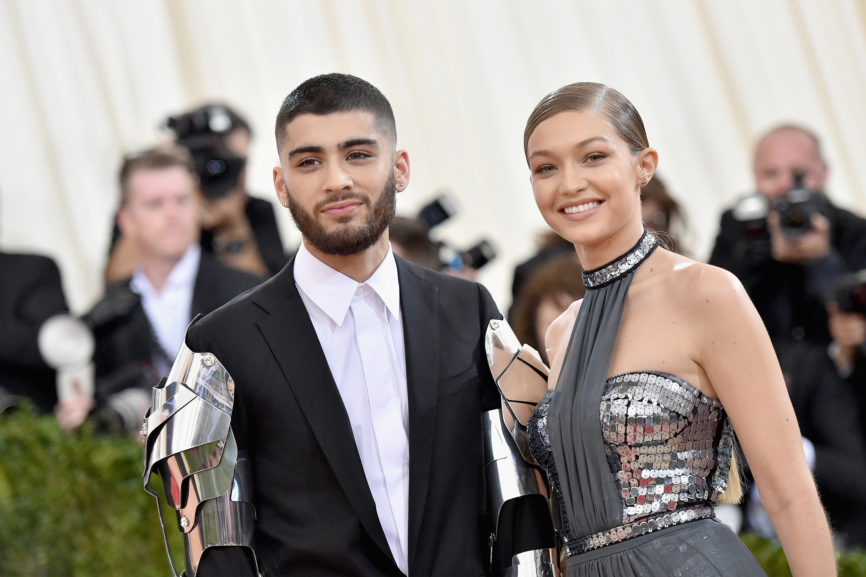 Zayn Malik and Gigi Hadid pose at the 2016 Met Gala