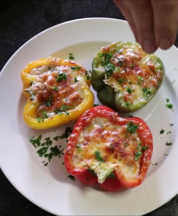 stuffed bell peppers on a plate