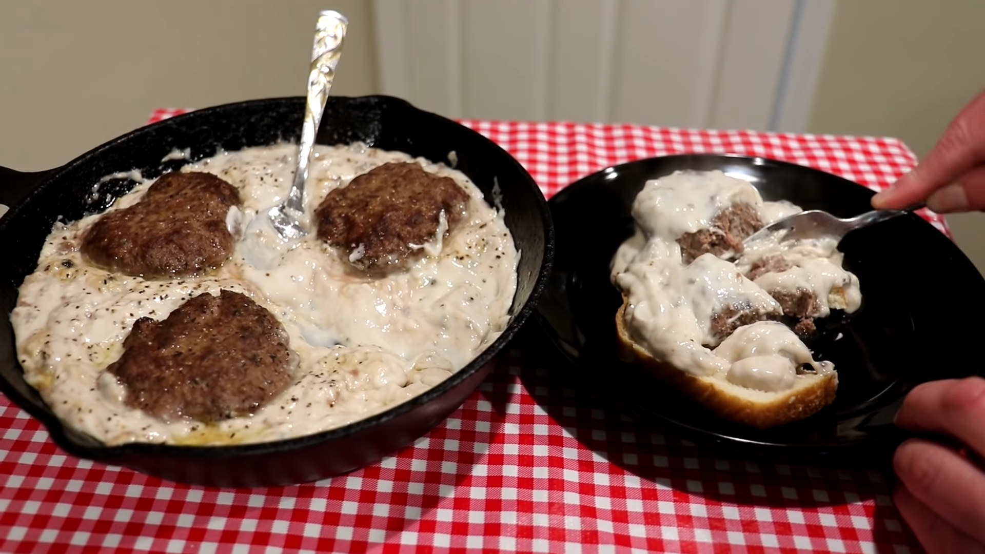 Hamburger in cream of mushroom soup